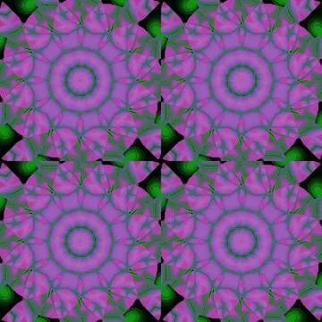 Seamless regular floral pattern violet purple green Stock-Illustration