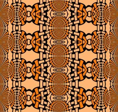 Seamless regular plaiting light brown orange black Stock Illustration