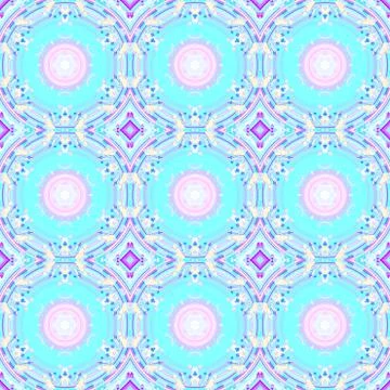 Seamless regular round pattern pink turquoise blue purple Stock-Illustration
