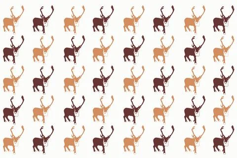 Seamless reindeer repeated pattern Stock Illustration