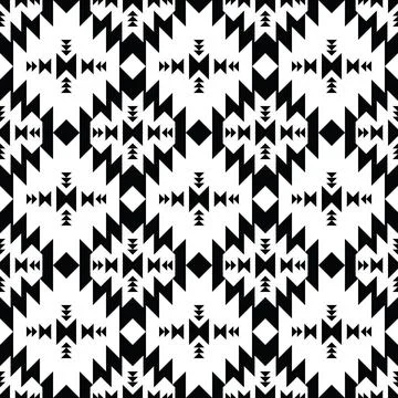 Seamless repeat pattern. Aztec tribal geometric vector background. 库存插图