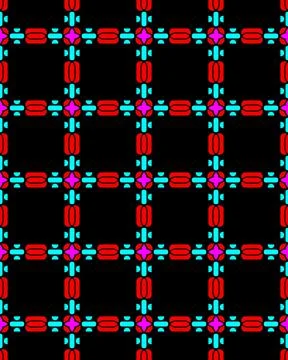 Seamless repeat pattern of black rectangles with colorful outlines イラスト素材