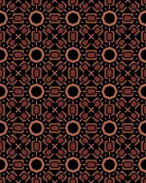 Seamless repeat pattern circles on the edges of a rectangles outlined by red Stock Illustration