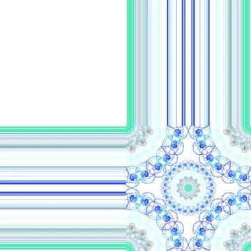 Seamless Repeat Pattern Closeup Of Mandala And Stripes Illustrazione stock