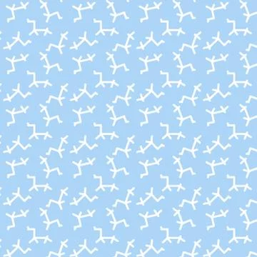 Seamless repeat pattern of hand drawn abstract shapes . Stock Illustration