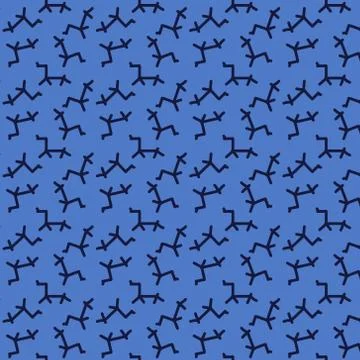 Seamless repeat pattern of hand drawn abstract shapes . Stock Illustration