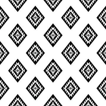 Seamless repeat pattern of Navajo tribal. Abstract ethnic illustration design. Illustrazione stock