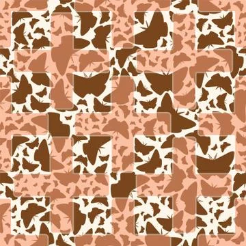 Seamless repeat pattern. Vector illustration. Stock Illustration