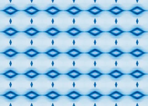 Seamless repeat shapes pattern in blue Stock Illustration