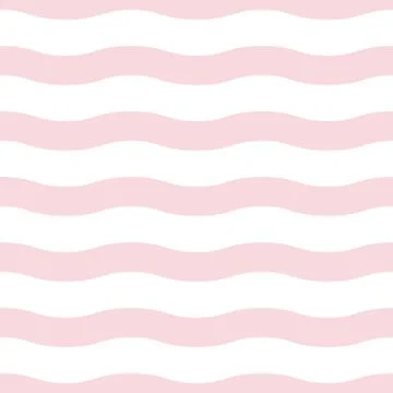 Seamless repeat striped pink waves pattern. Retro pastel pattern. EPS 10 Illustrazione stock