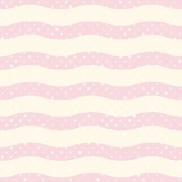 Seamless repeat striped pink waves pattern. Retro pastel pattern. EPS 10 Illustrazione stock
