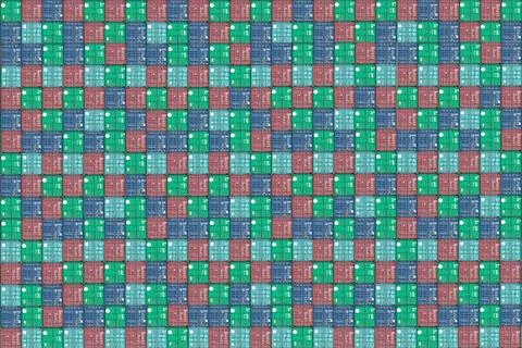 Seamless Repeatable Abstract Pattern of Colorful Cargo Containers Stock Photos