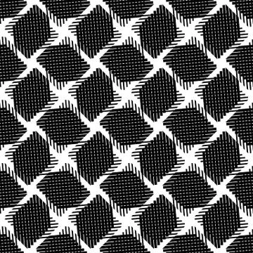Seamless (repeatable) geometric abstract monochrome pattern. Tileable geometr Stock Illustration
