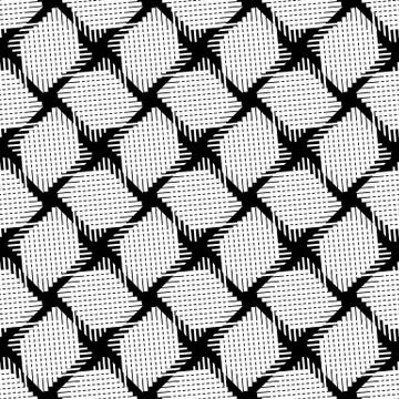 Seamless (repeatable) geometric abstract monochrome pattern. Tileable geometr Illustrazione stock