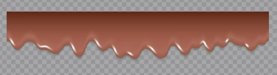 Seamless repeatable melted milk brown chocolate flow down. Vector chocolate i Stock-Illustration
