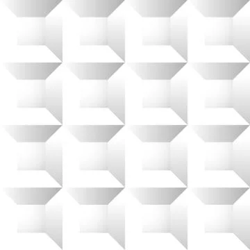Seamless, repeatable patterns with beveled squares. Abstract grayscale, monoc イラスト素材