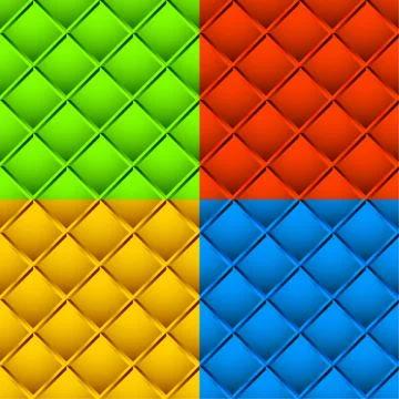 Seamless, repeatable patterns with beveled squares. Revetment background. vec Stock Illustration