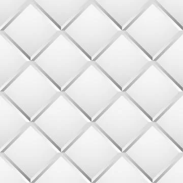 Seamless, repeatable patterns with beveled squares. Abstract grayscale, monoc Illustrazione stock