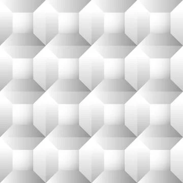 Seamless, repeatable patterns with beveled squares. Abstract grayscale, monoc イラスト素材
