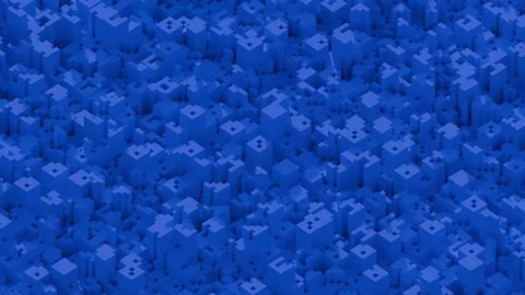 A seamless, repeating abstract background composed of interlocking deep blue geo Stock Footage 340237809