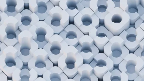 A seamless, repeating abstract geometric pattern featuring interconnected hexago Stock Footage 340237649
