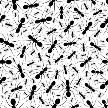 Seamless repeating ant pattern Illustration
