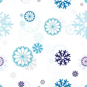 Seamless repeating background of different kinds of snowflakes 스톡 일러스트