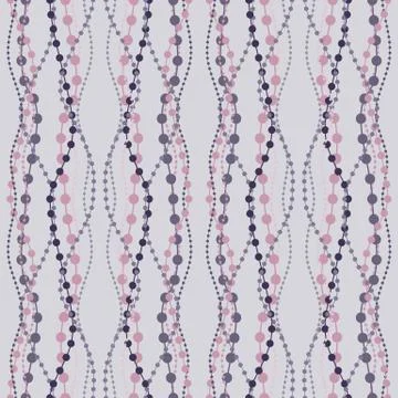 Seamless repeating background simulating beads on threads Illustrazione stock