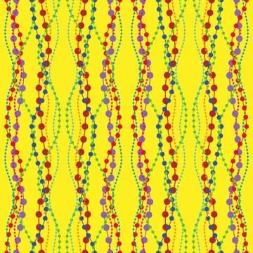 Seamless repeating background simulating beads on threads Stock Illustration