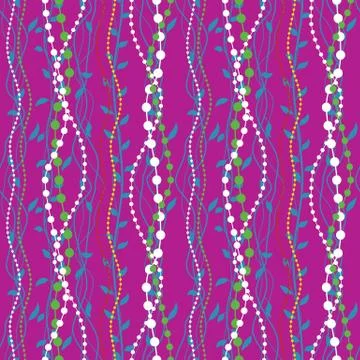 Seamless repeating background simulating beads on threads Stock Illustration