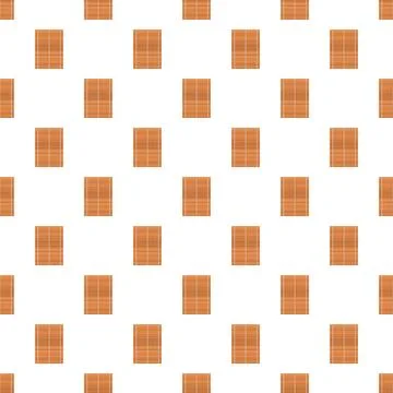 Seamless repeating bamboo mat pattern on white background Stock Illustration