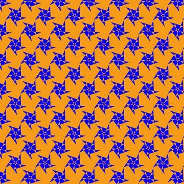 Seamless repeating blue and yellow geometric pattern digital texture backgroud Stock Illustration