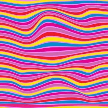 Seamless repeating color wave pattern Stock Illustration