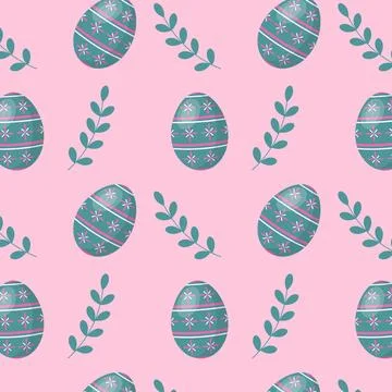 Seamless repeating Easter egg pattern. 스톡 일러스트
