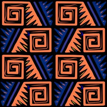 Seamless repeating ethnic pattern Illustrazione stock