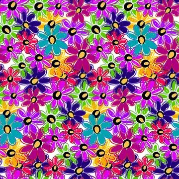 Seamless repeating floral pattern 스톡 일러스트
