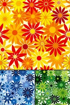 Seamless repeating flower background 스톡 일러스트