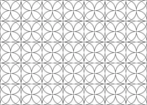 Seamless Repeating Geometric Design Outline Stock Illustration