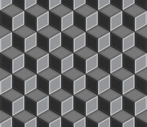 Seamless repeating isometric pattern of cubes Stock Illustration