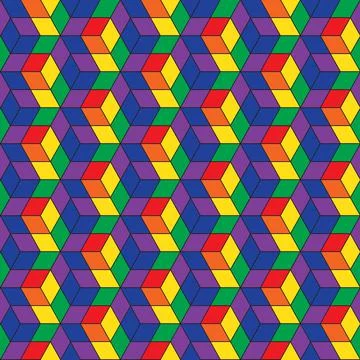 Seamless repeating isometric pattern of cubes Stock Illustration