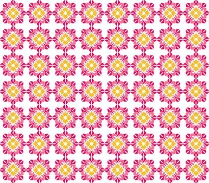 Seamless repeating mandala inspired pattern with rounded geometric shapes a.. イラスト素材