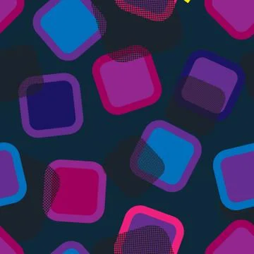 Seamless repeating multicolored squares background Stock Illustration