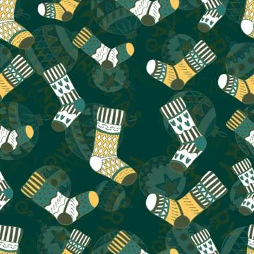 Seamless repeating New Year pattern Illustrazione stock