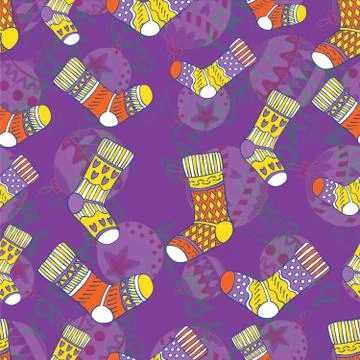 Seamless repeating New Year pattern Stock Illustration