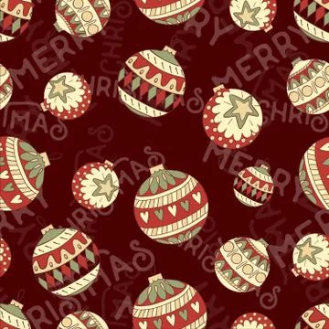 Seamless repeating New Year pattern Illustrazione stock