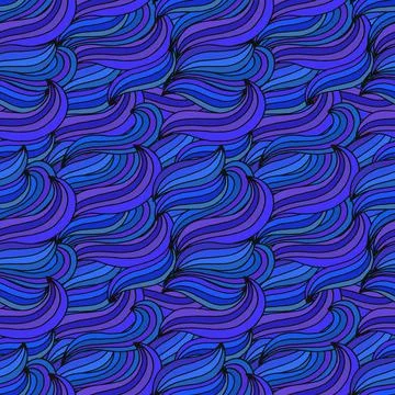 Seamless repeating ninety's floating forms style pattern. Vintage retro color Stock Illustration