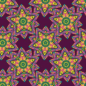 Seamless repeating oriental pattern. Mandala illustration Stockillustratie