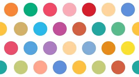 Seamless repeating pattern abstarct bright colorful circles shape Illustrazione stock