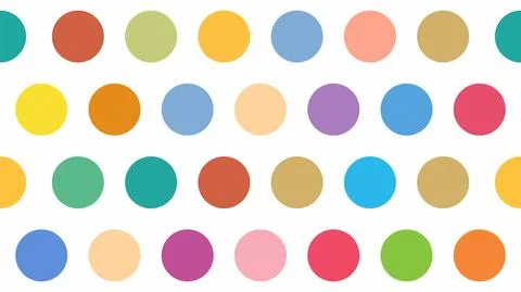 Seamless repeating pattern abstract bright colorful circles shape. Stock Illustration