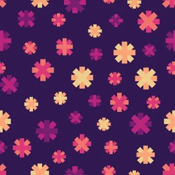 Seamless repeating pattern of abstract flowers Stock Illustration